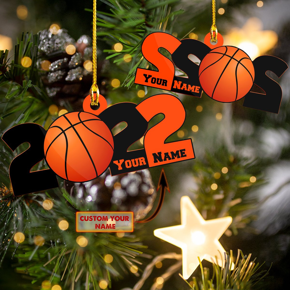Personalized Basketball Christmas Ornament PANORPG0280