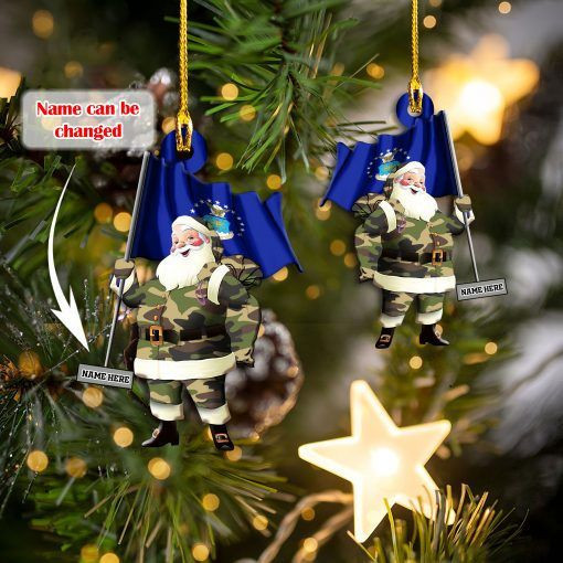 Personalized U.S Air Force Santa Christmas Ornament PANORPG0214