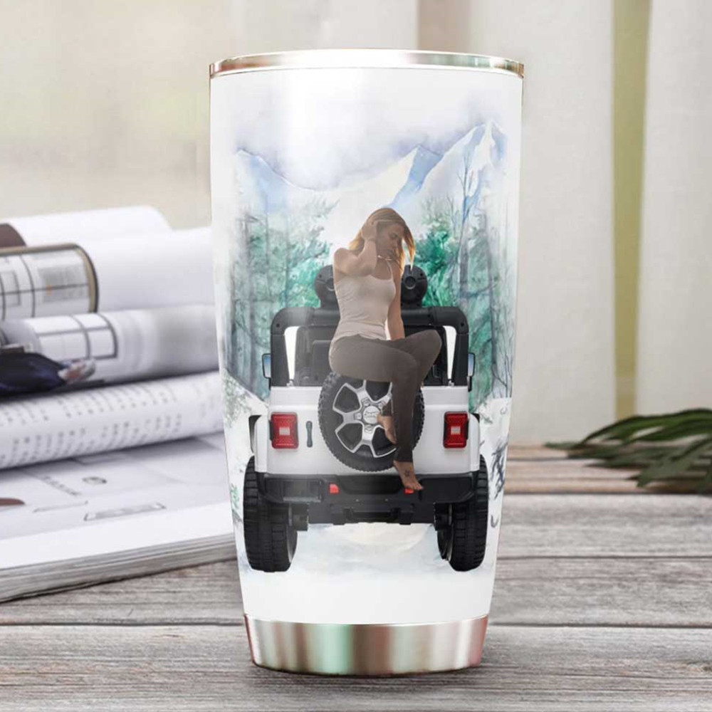 Personalized Jeep Girl Tumbler Yes I Am A Girl Yes This Is My Jeep PAN