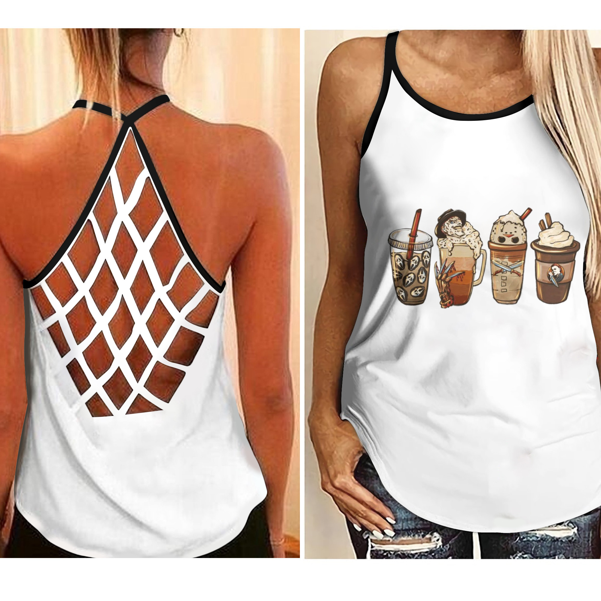 Horror And Coffee Criss Tank Top
