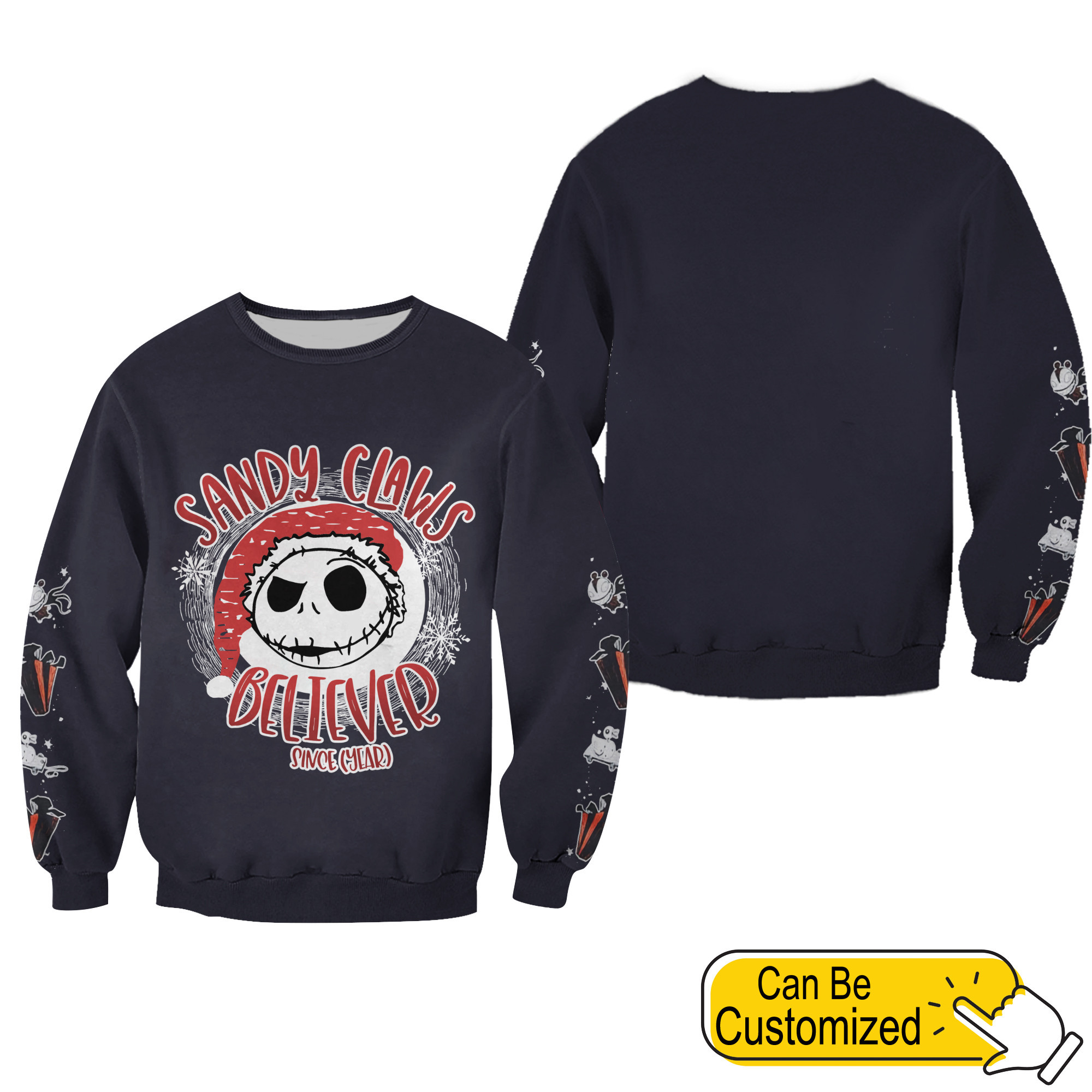 Personalized Jack Skellington Sweater Sandy Claws Believer PAN3SS0013