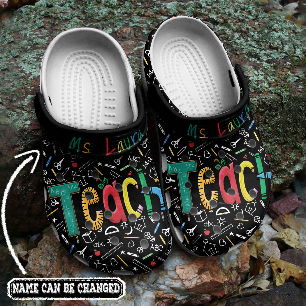 Personalized Christmas Gift For Teacher Crocs Shoes PANCR1273
