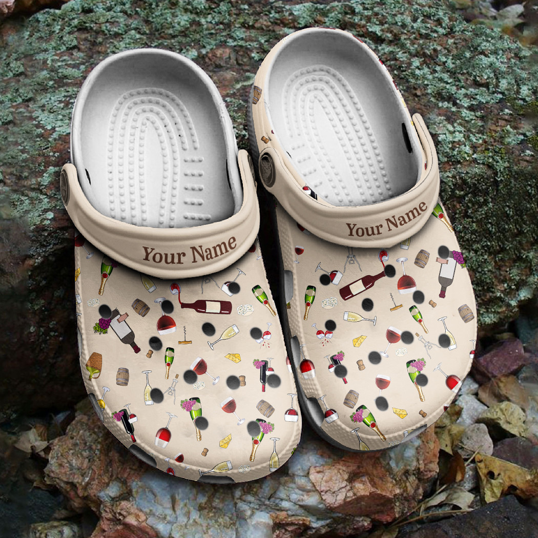 Personalized Christmas Gift For Wine Lover Crocs Shoes PANCR1275