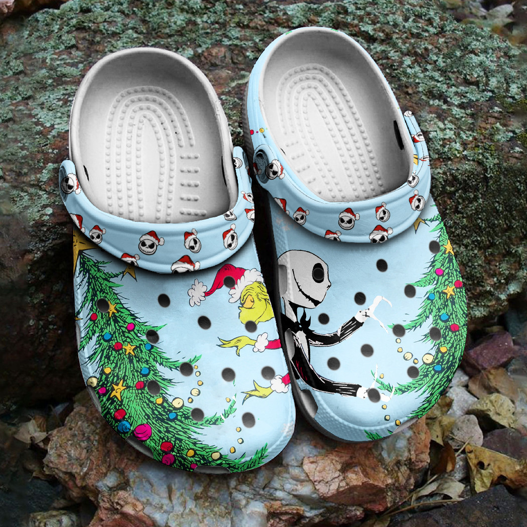Christmas Crocs Grinch Jack Skellington Classic Clogs Shoes PANCR1246