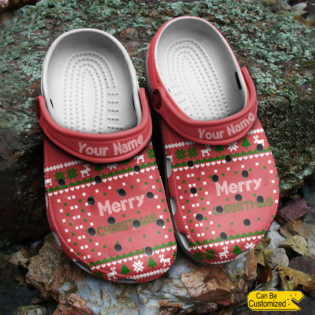 Personalized Christmas Crocs Ugly Sweater Classic Clogs Shoes PANCR1247