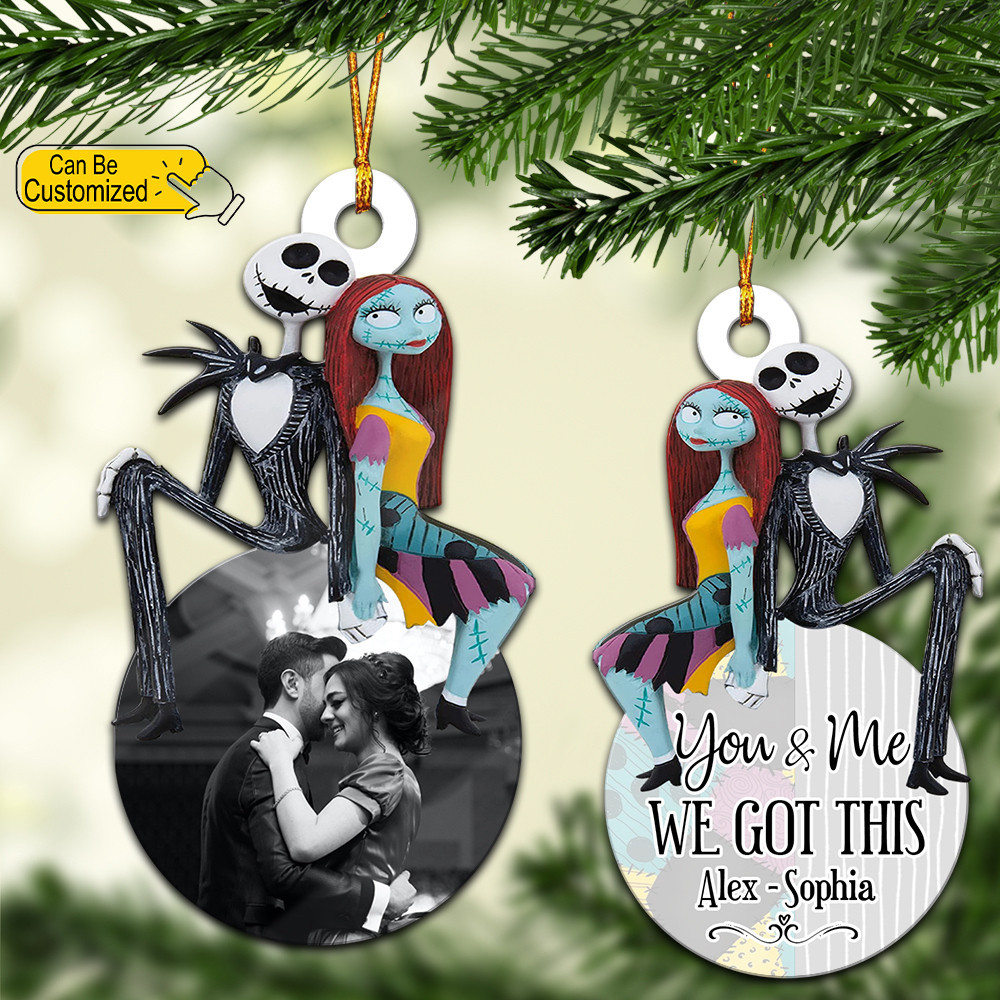 Personalized Nightmare Before Christmas Ornament Jack Sally Couple PANORPG0303