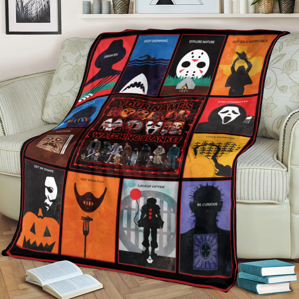 Personalized Horror Movies Watching Blanket