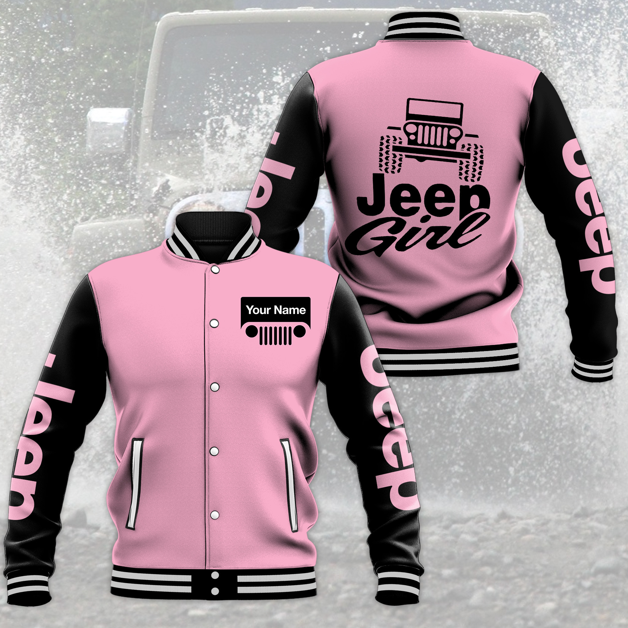 Jeep Girl Baseball Jacket PANBBJ0013