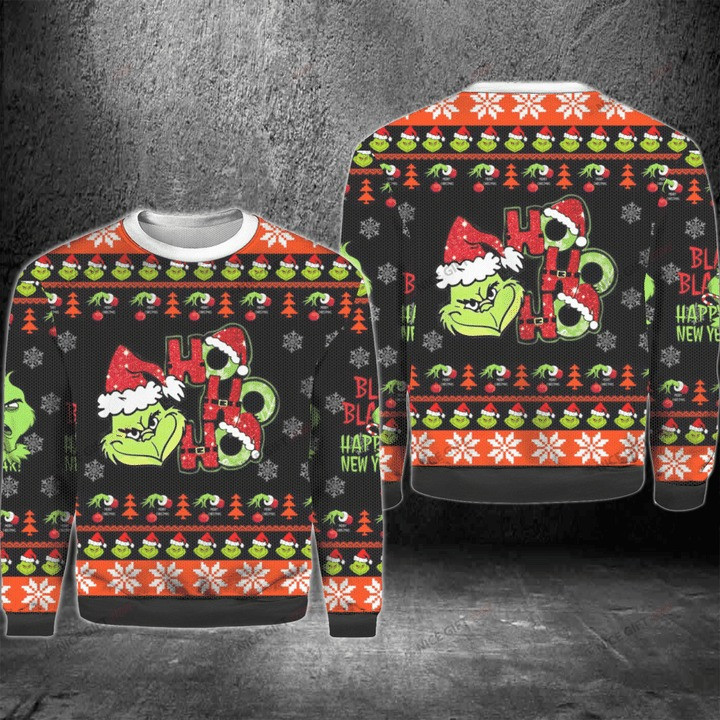 Ho Ho Ho Grinch Christmas Ugly Sweater PANWS0082