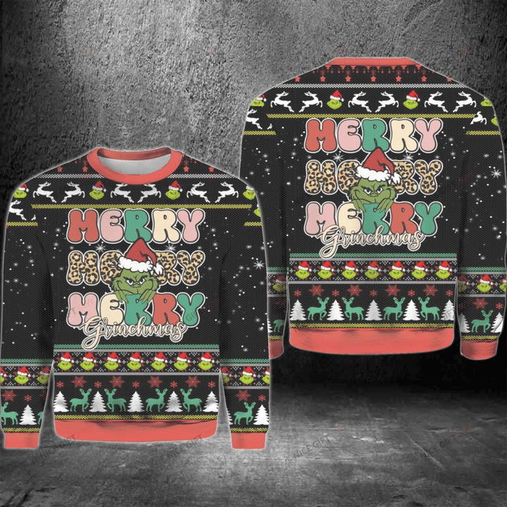 Merry Merry Merry Grinchmas Grinch Ugly Sweater