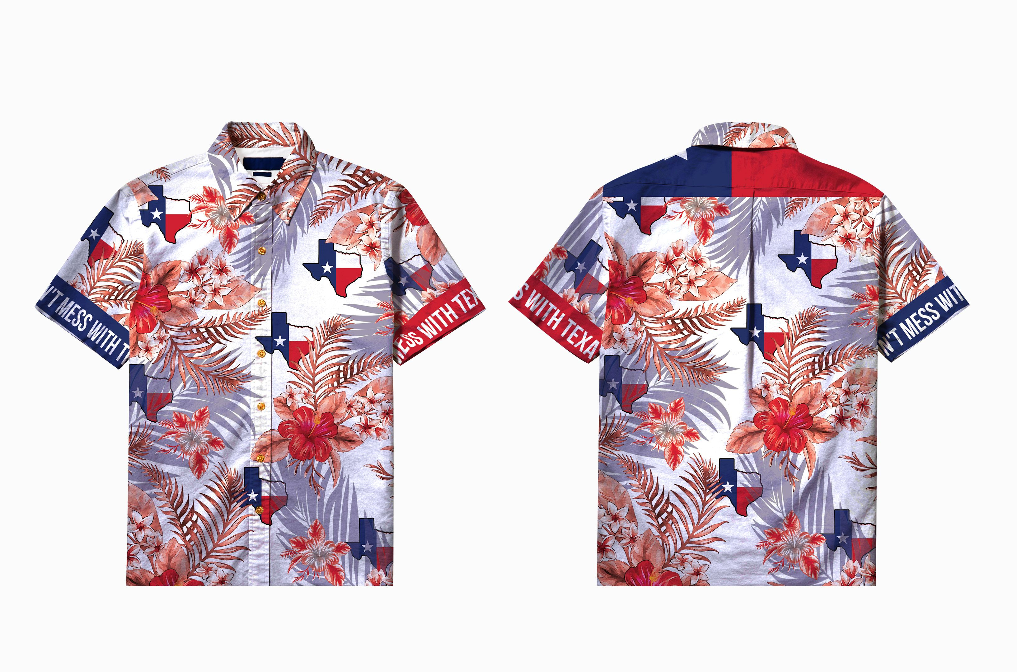 Hawaiian Aloha Shirts Texas Proud PANHW