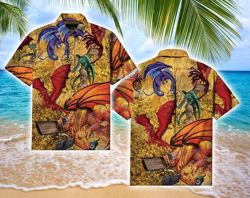 Every Treasure Is Guarded By Dragons Hawaiian Aloha Shirts PANHW00083