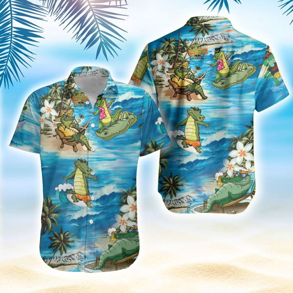 Amazing Crocodile Alligator Unisex Hawaiian Aloha Shirts PANHW00023