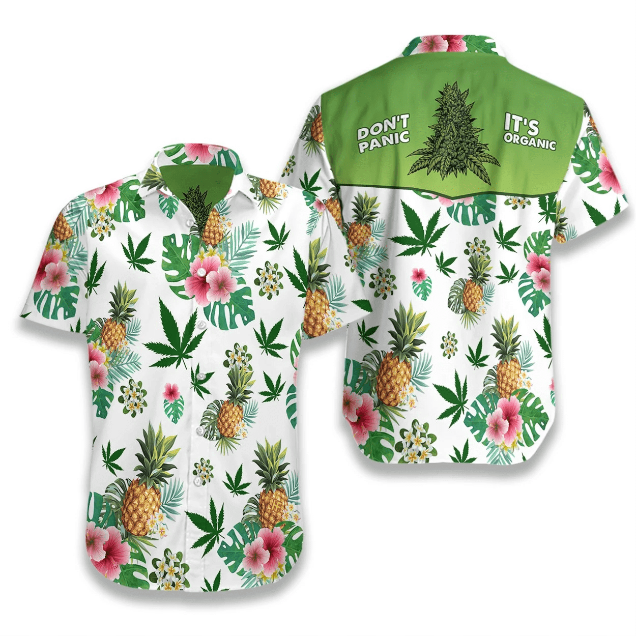 Hawaiian Aloha Shirts Weed Don't PANHWic It's Organic