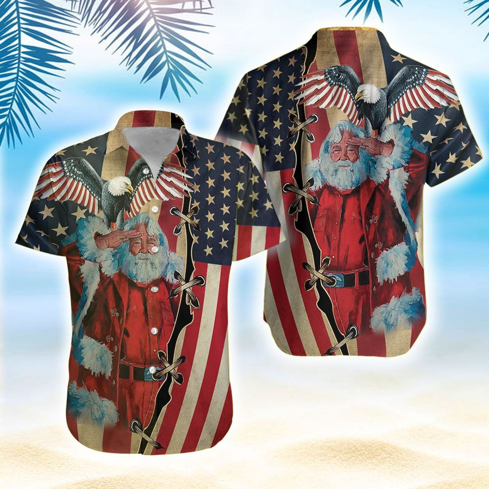 Hawaiian Aloha Shirts Patriotism America Christmas PANHW00062
