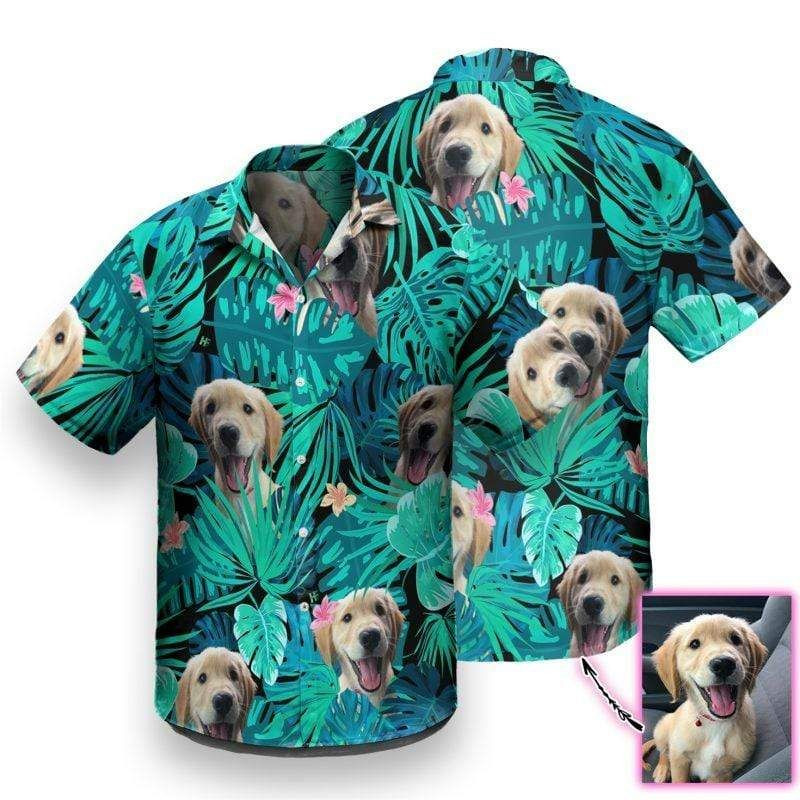 Personalized Custom Hawaiian Aloha Shirts Tropical Dog With Photo PANHW