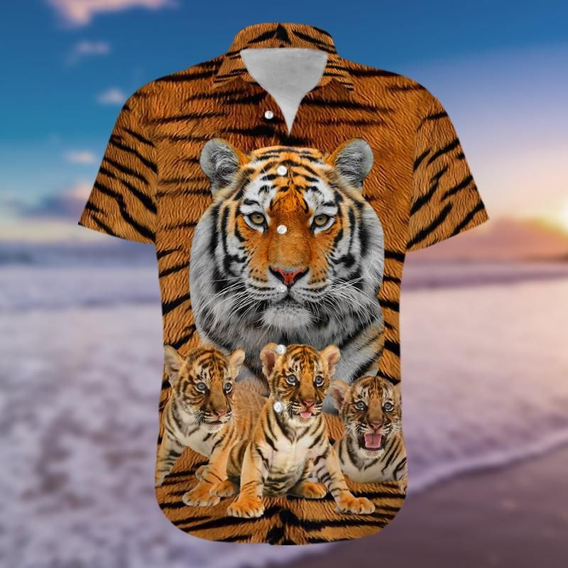 Awesome Tiger Hawaiian Aloha Shirts PANHW