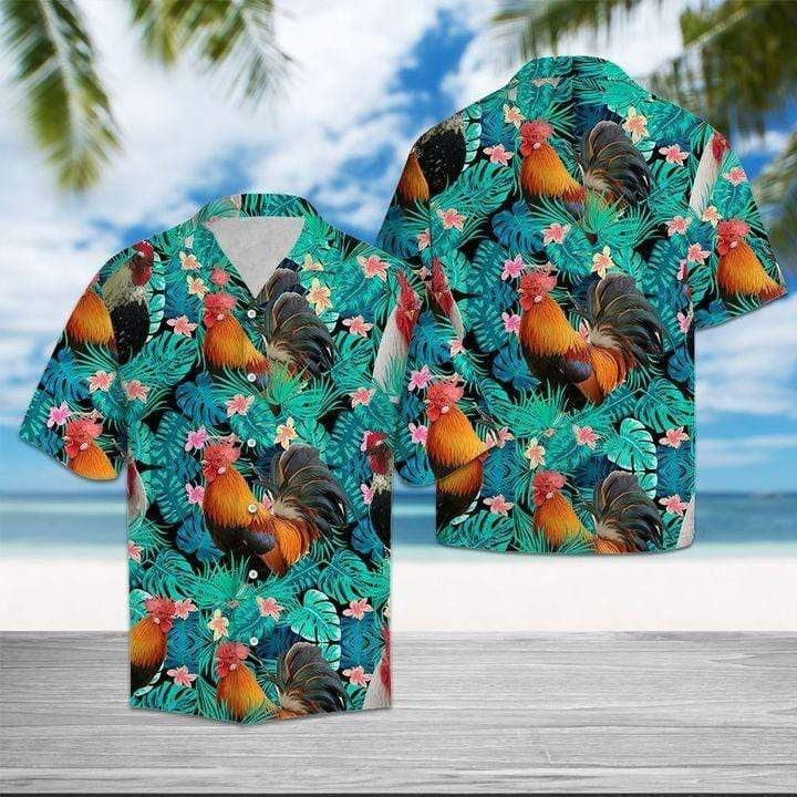 Tropical Chicken Hawaiian Aloha Shirts PANHW
