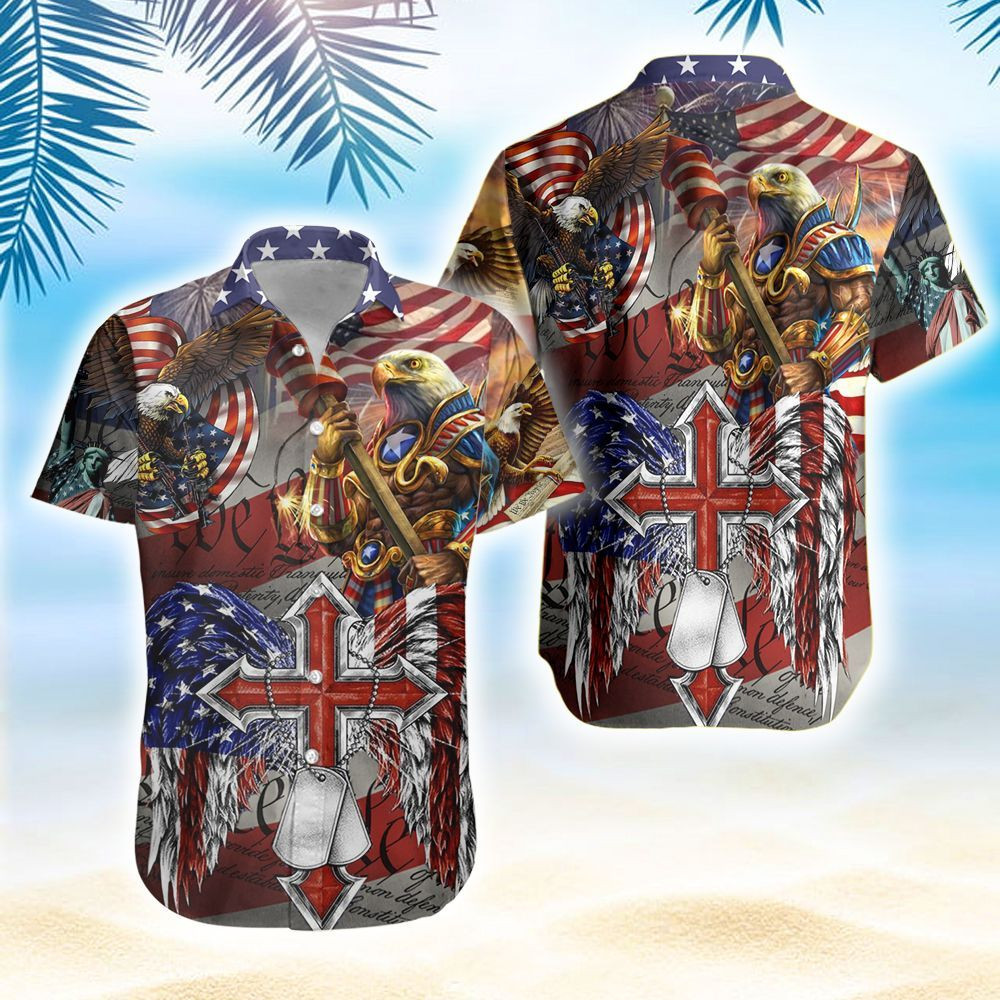 Hawaiian Aloha Shirts Eagles Patriotism America PANHW00050