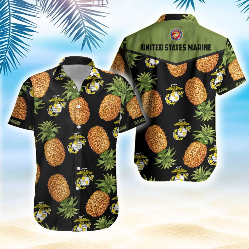 Hawaiian Aloha Shirts US Marine Pineapple PANHW00049