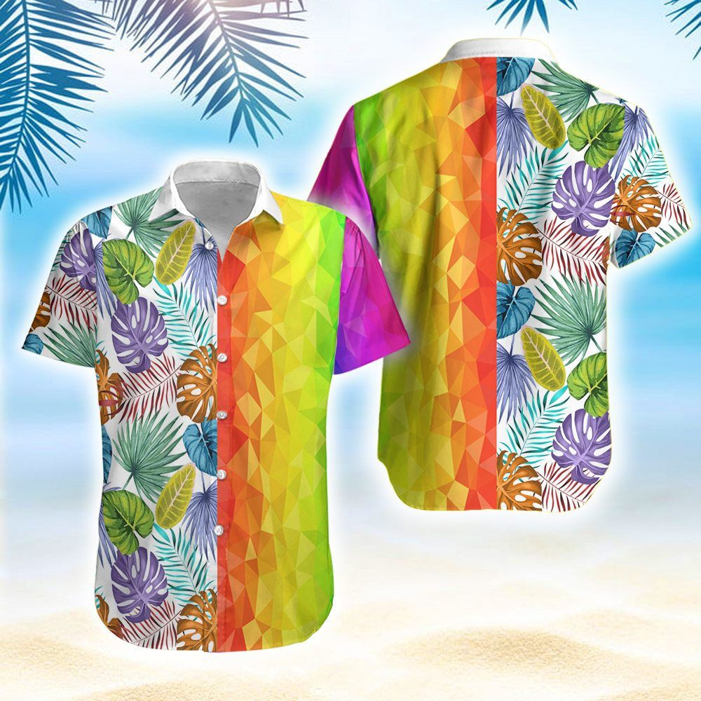 LGBT Flag Hawaii Full Printing Hawaiian Shirts PANHW00055