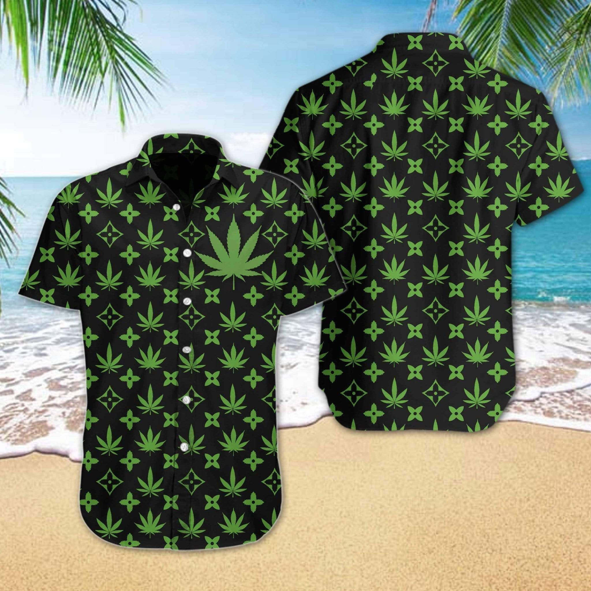 Cool Weed Tropical Full Printing Hawaiian Shirts PANHW00039