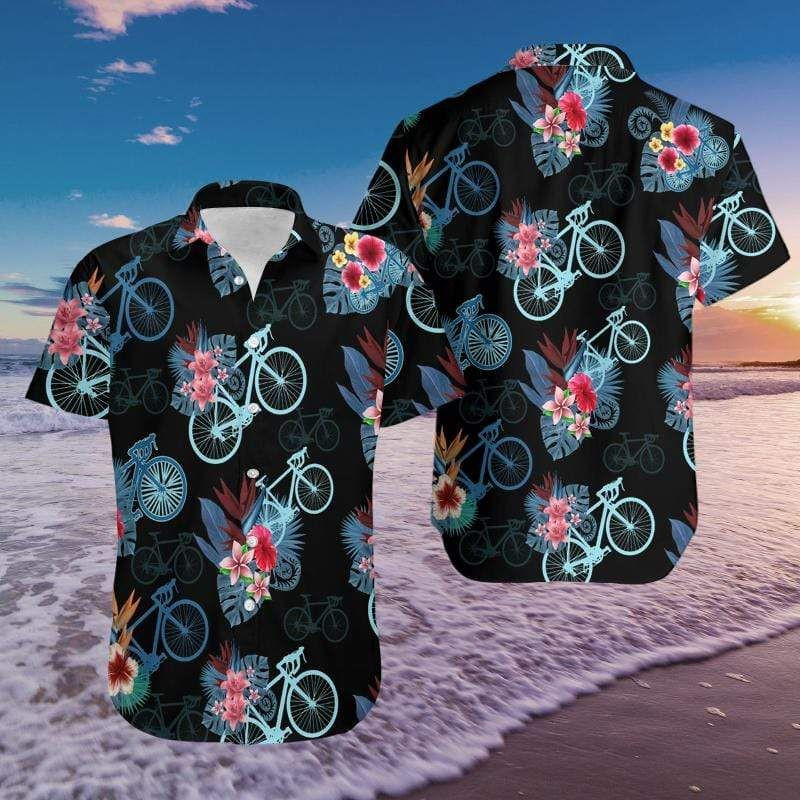 Cycling Bike Aloha Tropical Hawaiian Shirts PANHW