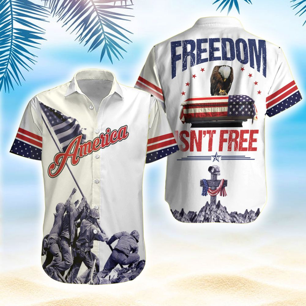 Soldier Freedom Isn't Free Hawaiian Aloha Shirts PANHW