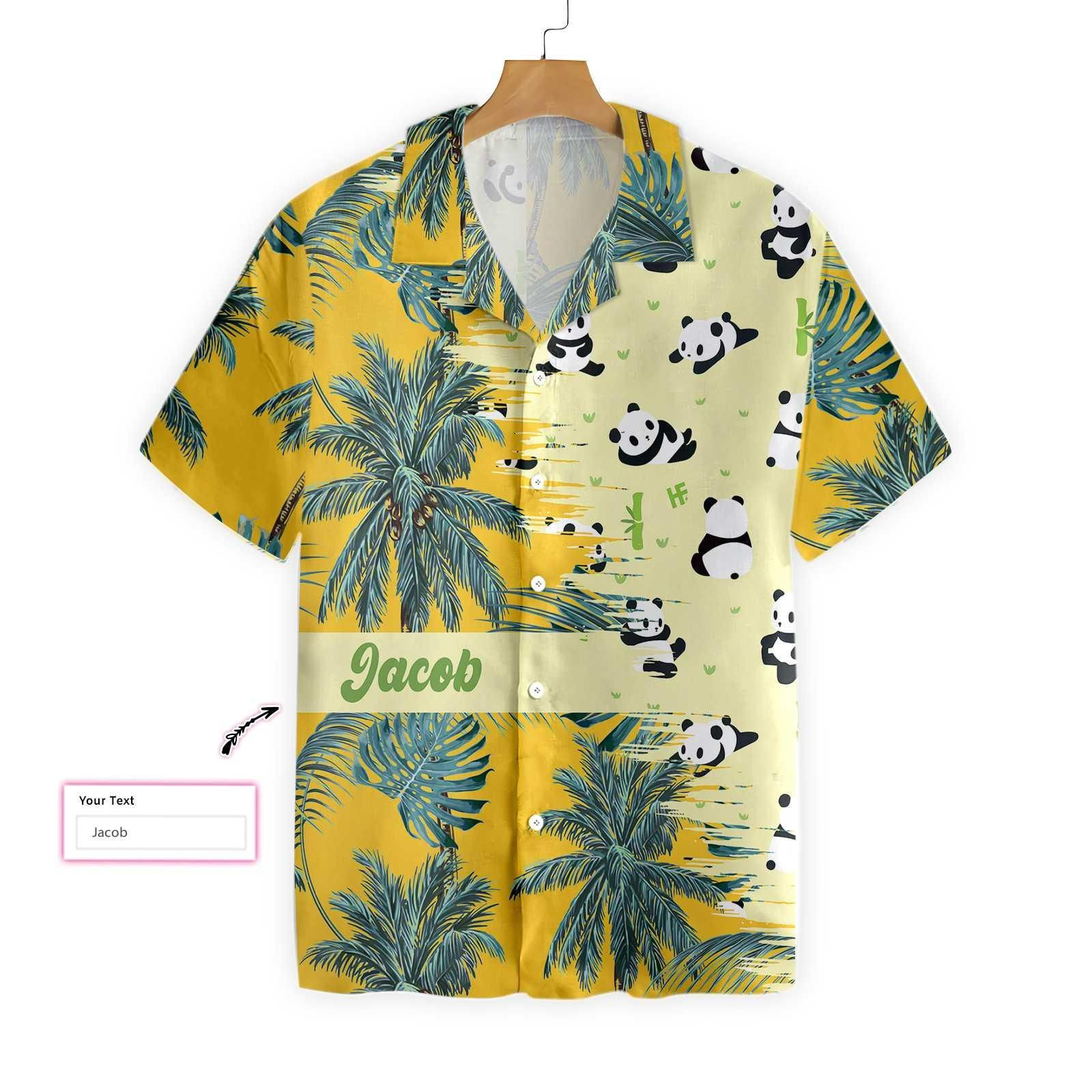 PANHWda Yellow Tropical Custom Hawaiian Shirt