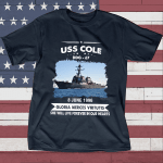 USS Cole DDG 67 Father's day, Veterans Day USS Navy Ship