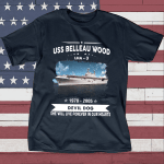 Uss Belleau Wood Lha 3 Devil Dog Father's day, Veterans Day USS Navy Ship
