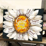 Daisy Flower - God says you are Wall Art Canvas - Christian wall art Canvas