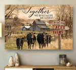 Cow Wall Art, Personalized And So Together We Built A Life We Loved Dairy Cattle Canvas Wall Art