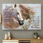 Horses Wall Art, God created the horse Canvas, Jesus Canvas, Christian Wall Art