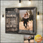 Gifts for engaged Couple, All of Love Custom Photo Couple Canvas, best gift for husband wall art