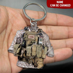 Personalized Marine Corps Military Equipment Keychain, Custom Name keychain for Veterans day