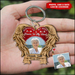 Always On My Mind Forever In My Heart Memorial Personalized Wooden Keychain