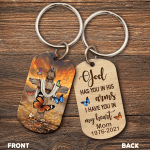 God Has You In His Arms I Have You In My Heart Keychain, Memorial Aluminium Keychain for Loved one in Heaven