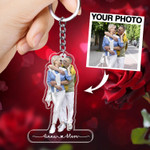 Personalized Couple Keychain, Custom Photo Keychain Gift for him and Her Acrylic Keychain