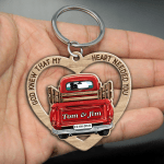 Personalized Couple Keychain, Red Truck God knew that my heart needed you keychain for girlfriend, wife