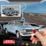 Personalized Muscle Car Keychain, Custom Photo Acrylic Flat Keychain for Car Lovers