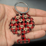 Personalized Family Tree of life Wooden Keychain, Custom Family Members Flat Keychain