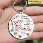 Personalized Family A Whole Lot Of Love Keychain, Custom Names Flat Acrylic & Wooden Keychain