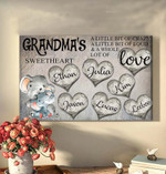 Personalized Family A whole lot of Love Wall Art Canvas, Custom Members Names Elephant Canvas