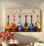 Personalized Guitar Wall Art, God says you are Wall Art Canvas for Guitar lovers