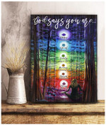 Yoga Wall Art Canvas, Jesus God says you are Canvas Wall Art for Yoga
