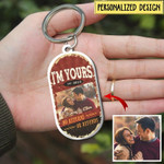 Personalized Photo Couple I'm Your No Returns No Refunds Funny Valentine Vintage Retro Acrylic Keychain