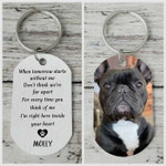 Personalized Dog Memorial Keychain, For Every Time You Think Of Me, I'm Right Here Inside Your Heart