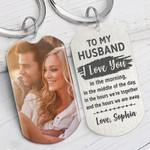 To My Husband I Love You, Personalized Couple Keychain for Man
