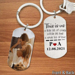Personalized Couple This is us lot of love Keychain, Custom Couple Photo Keychain for for him